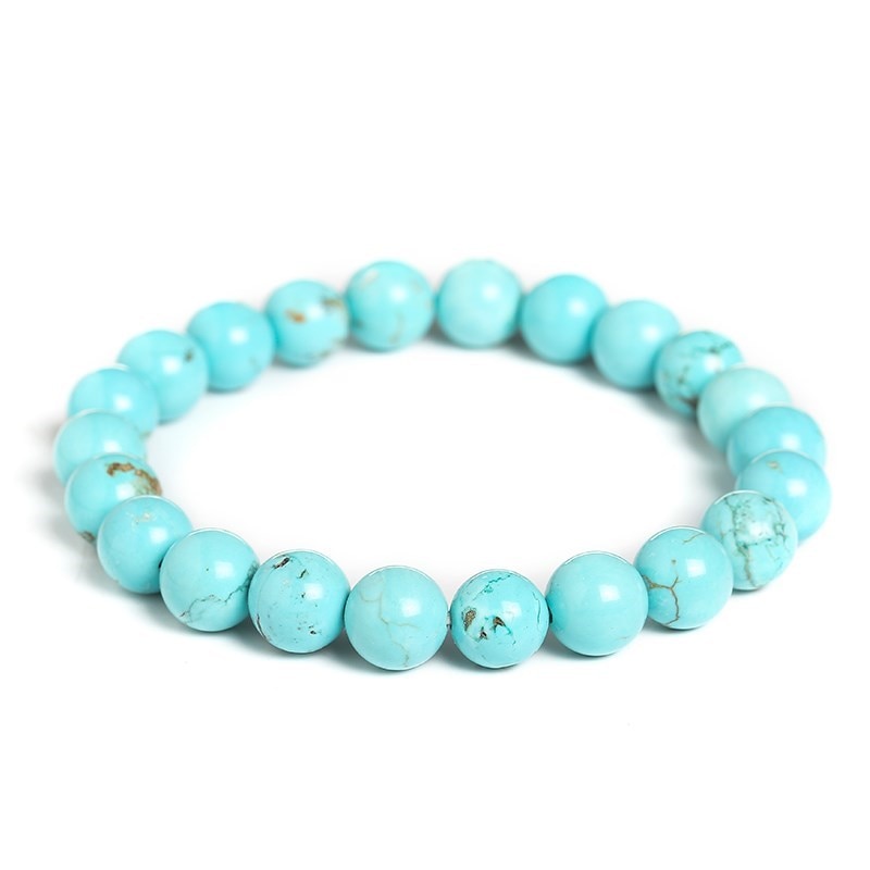Blue Turquoise Crystal Bracelet (Intuition and Self-Expression)