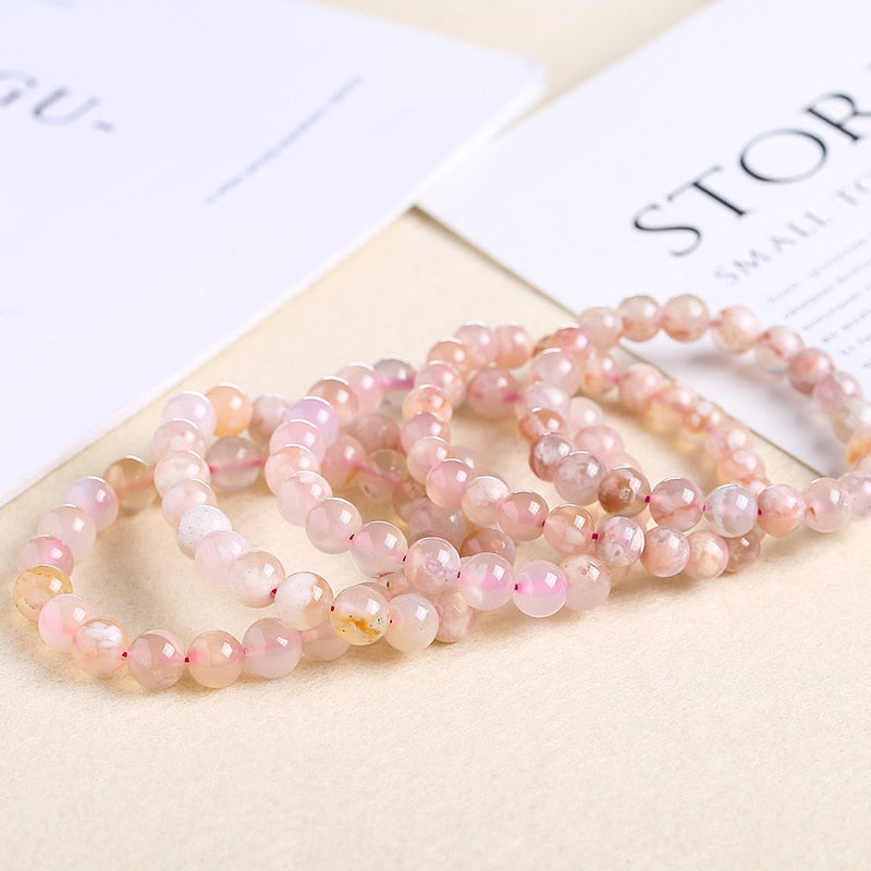 Cherry Blossom Agate Bracelet (Soothing)