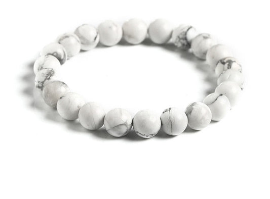White Howlite Stone Bracelet (Calming)