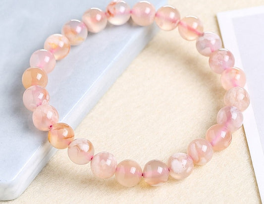 Cherry Blossom Agate Bracelet (Soothing)