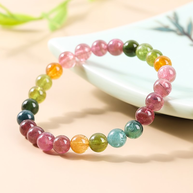 Colorful Watermelon Tourmaline Bracelet (Rejuvantion)