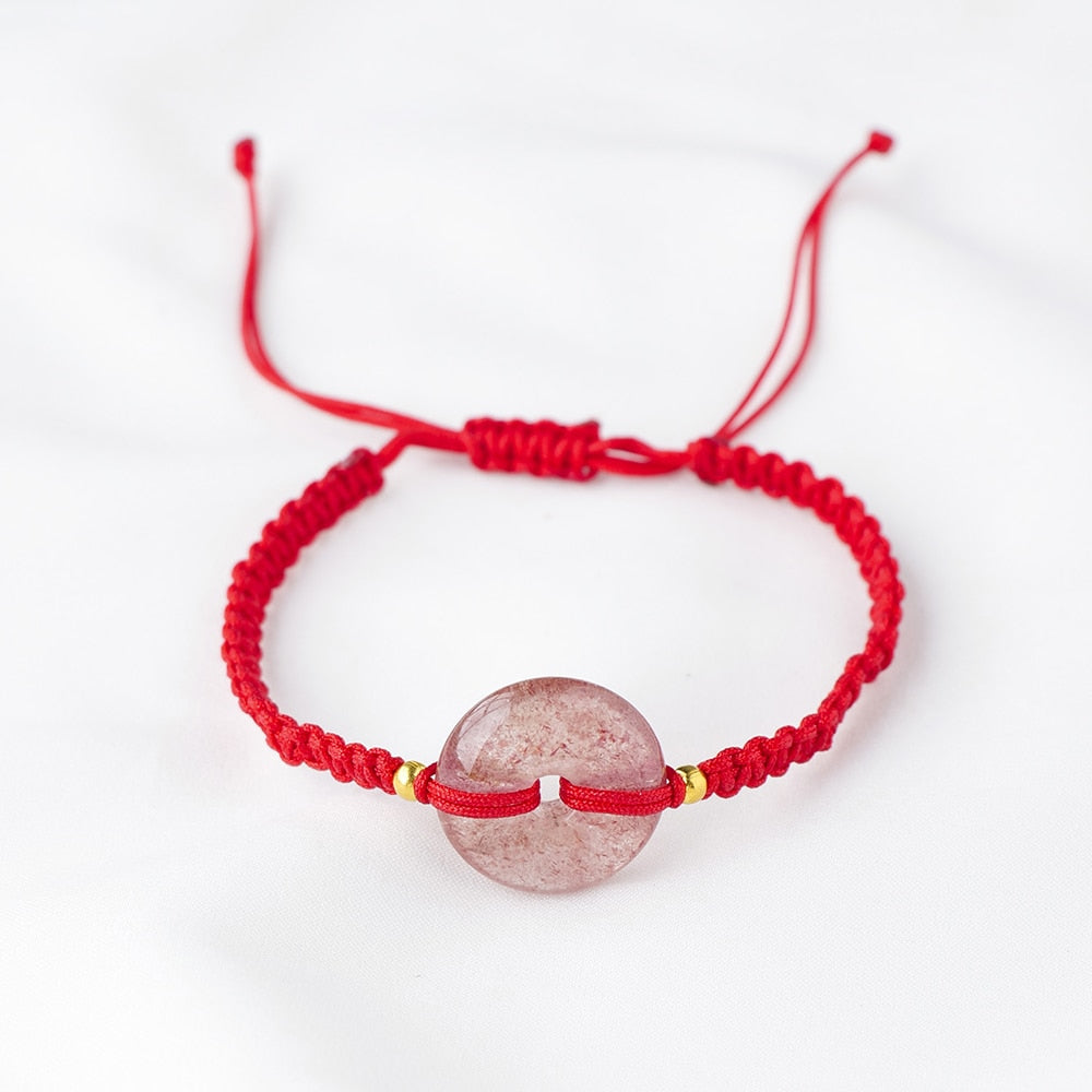 Red Strawberry Quartz Bracelet - luxuriously bliss creations