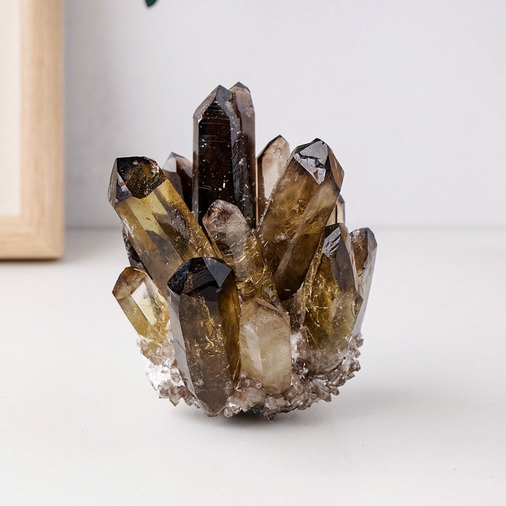 Smokey Quartz Crystal Cluster - luxuriously bliss creations