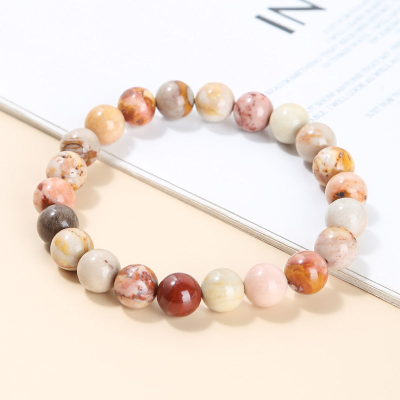 South African Agate 10mm Bracelet (Peace)