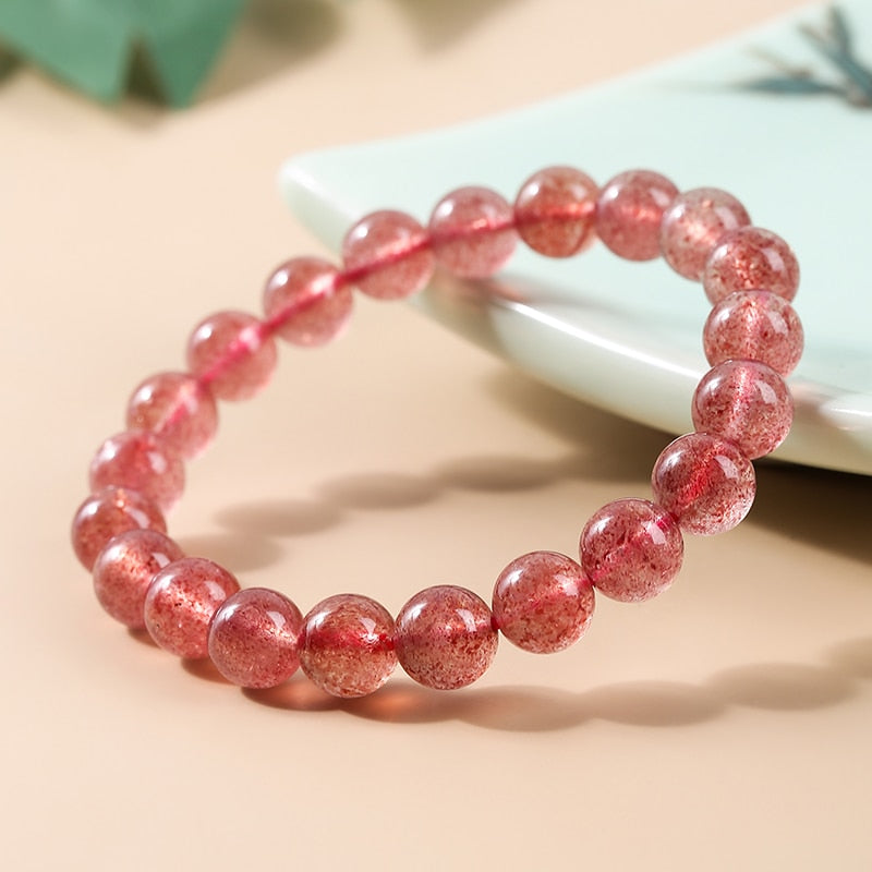 Red Strawberry Quartz Bracelet (Soulmate Love)