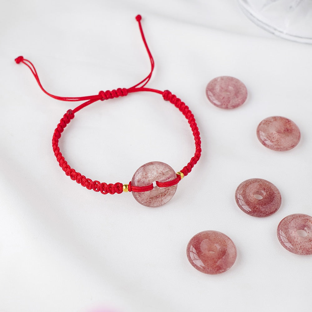 Red Strawberry Quartz Bracelet - luxuriously bliss creations