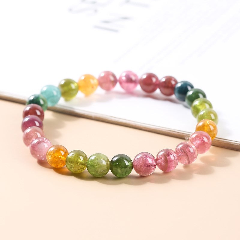 Colorful Watermelon Tourmaline Bracelet (Rejuvantion)