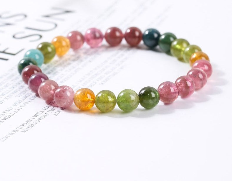 Colorful Watermelon Tourmaline Bracelet (Rejuvantion)